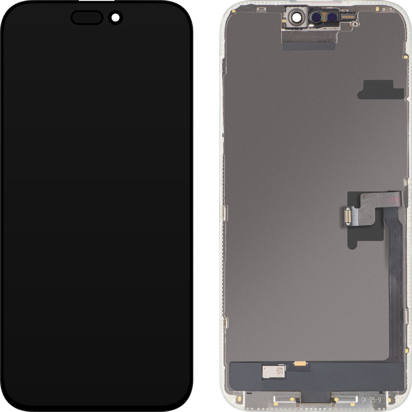 Display cu Touchscreen MP compatibil cu Apple iPhone 16 Pro Max, cu Rama, Versiune OLED FHD IC Movable, Negru, Swap