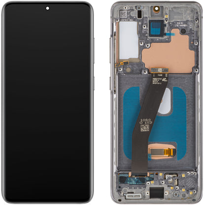 Display cu Touchscreen MP compatibil cu Samsung Galaxy S20 5G G981 / S20 G980, cu Rama, Versiune OLED, Negru
