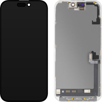 Display cu Touchscreen MP compatibil cu Apple iPhone 17, cu Rama, Versiune Soft OLED FHD 120Hz Diagnostic, Negru