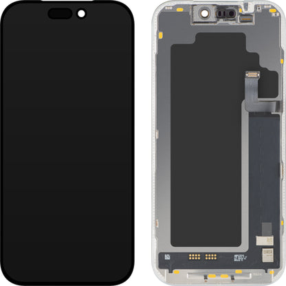 Display cu Touchscreen MP compatibil cu Apple iPhone 17 Pro, cu Rama, Versiune Soft OLED FHD 120Hz Diagnostic, Negru