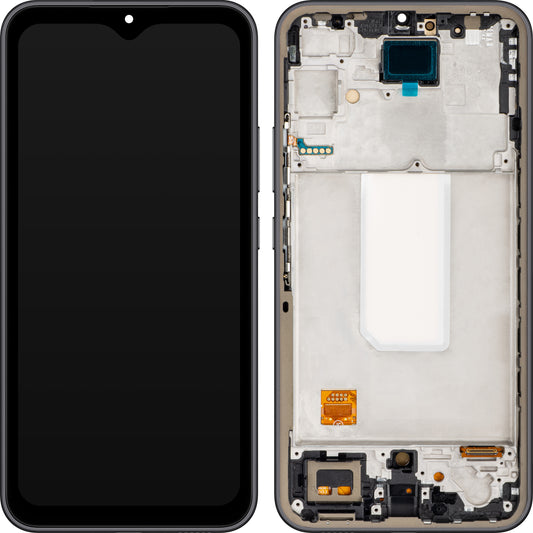 Display cu Touchscreen MP compatibil cu Samsung Galaxy A34 A346, cu Rama, Versiune OLED, Negru, Swap