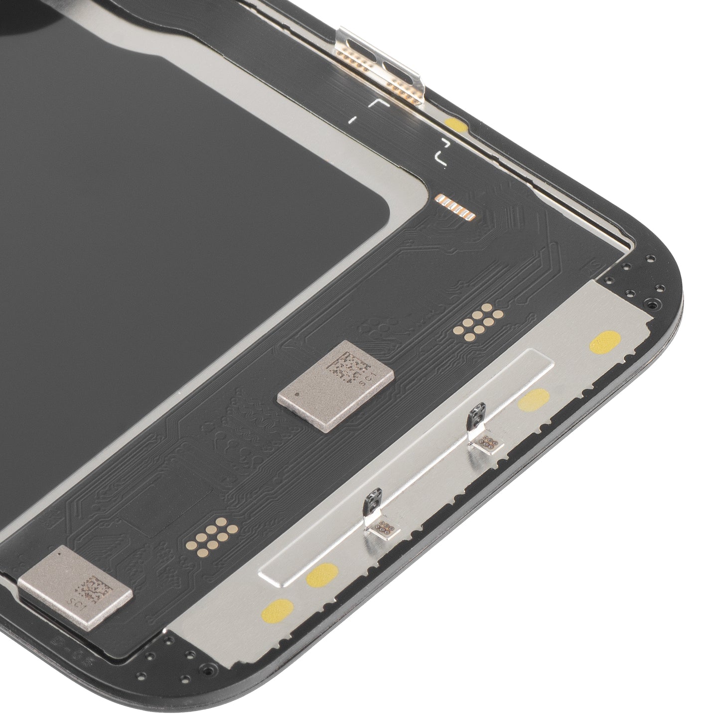 Display cu Touchscreen MP compatibil cu Apple iPhone 14 Pro, cu Rama, Versiune Soft OLED FHD 120Hz IC Movable, Negru
