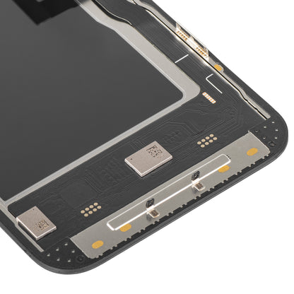 Display cu Touchscreen MP compatibil cu Apple iPhone 13 Pro, cu Rama, Versiune Soft OLED IC Movable 120Hz FHD, Negru