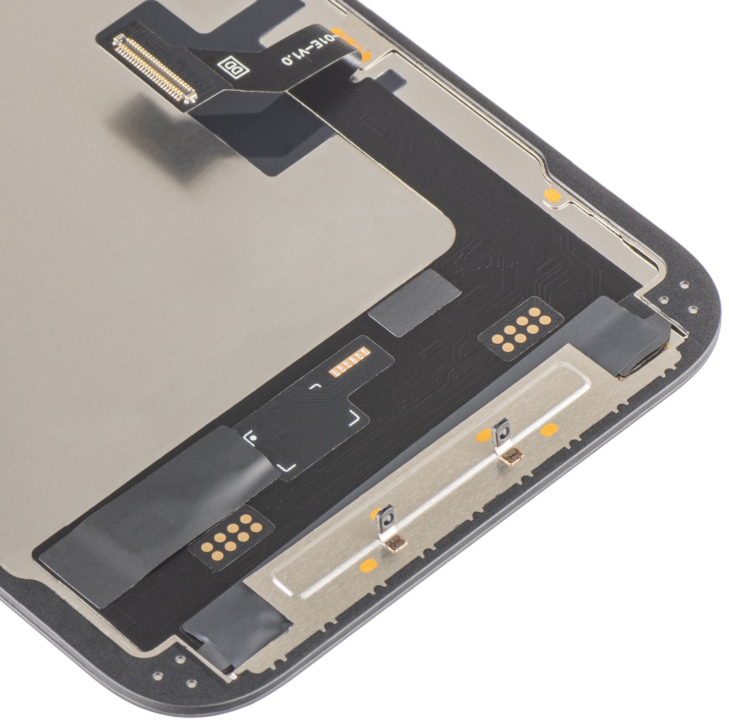 Display cu Touchscreen MP compatibil cu Apple iPhone 16e, cu Rama, Versiune Soft OLED FHD 120Hz IC Movable, Negru