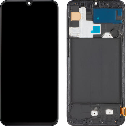 Display cu Touchscreen MP compatibil cu Samsung Galaxy A70 A705, cu Rama, Negru