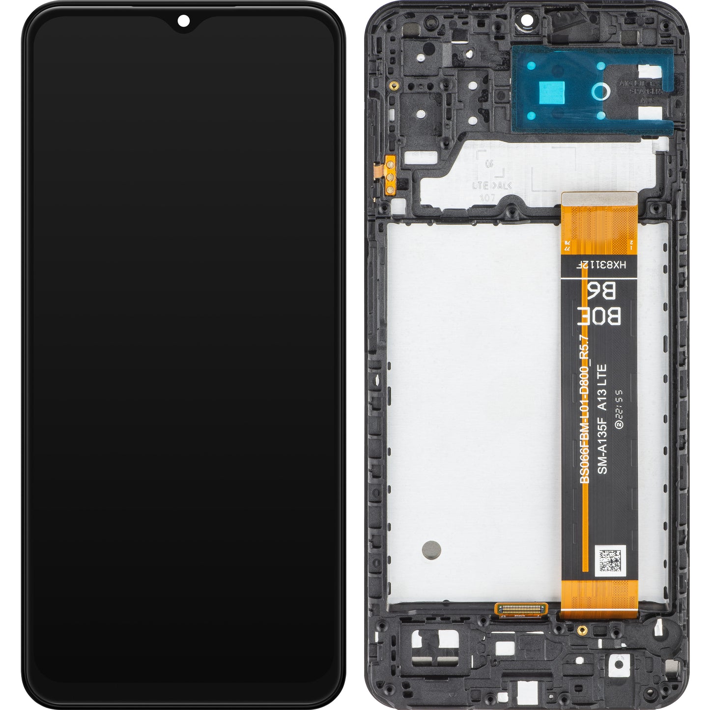 Display cu Touchscreen MP compatibil cu Samsung Galaxy A13 A137, cu Rama, Negru