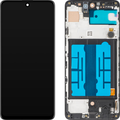 Display cu Touchscreen MP compatibil cu Samsung Galaxy A51 A515, cu Rama, Negru