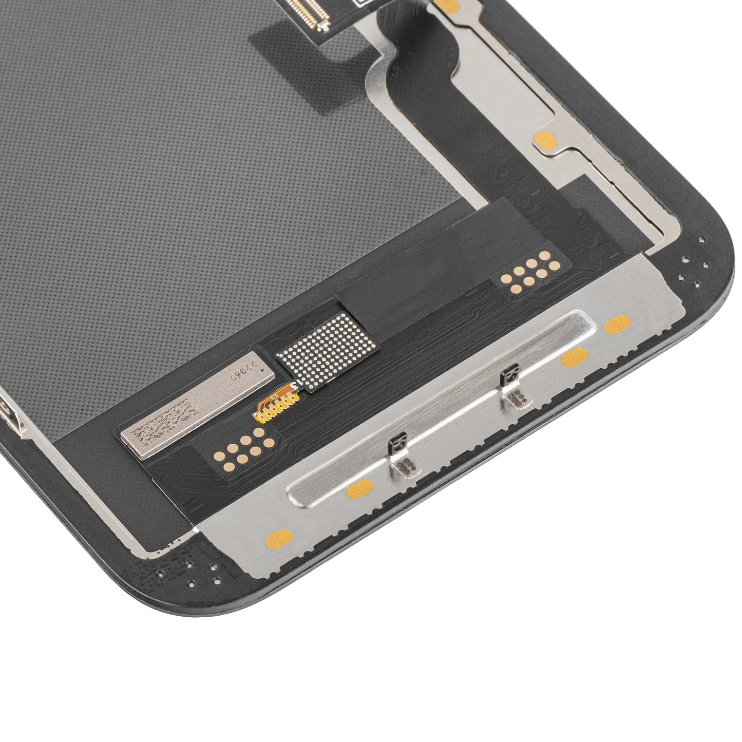 Display cu Touchscreen MP compatibil cu Apple iPhone 13, cu Rama, Versiune Soft OLED IC Movable FHD, Negru