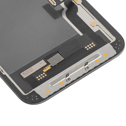 Display cu Touchscreen MP compatibil cu Apple iPhone 13, cu Rama, Versiune Soft OLED IC Movable FHD, Negru