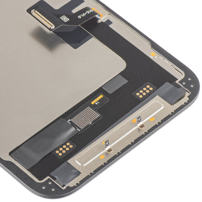 Display cu Touchscreen MP compatibil cu Apple iPhone 17e / 16e, cu Rama, Versiune Soft OLED FHD 120Hz IC Movable, Negru