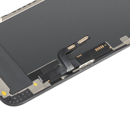 Display cu Touchscreen MP compatibil cu Apple iPhone 12 / 12 Pro, cu Rama, Versiune OLED FHD IC Movable, Negru