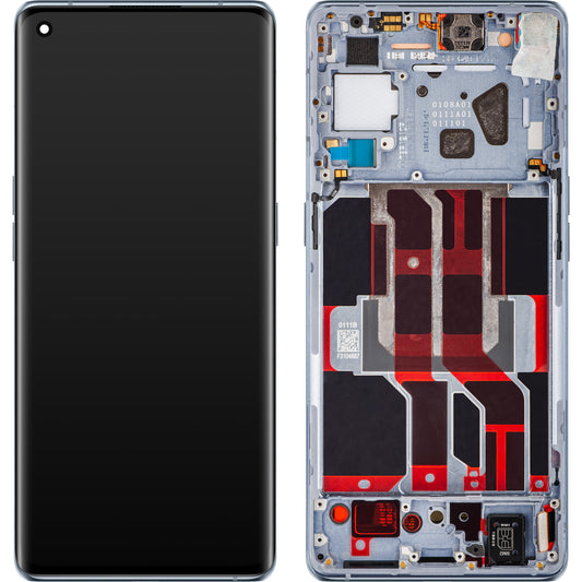 Display cu Touchscreen Oppo Reno6 Pro 5G (Snapdragon) / Reno6 Pro+ 5G, cu Rama, Gri (Lunar Grey), Service Pack 4907528