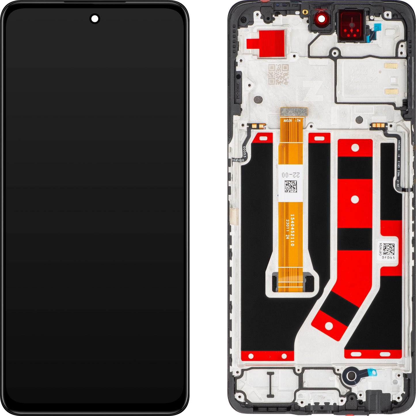 Display cu Touchscreen Oppo A98, cu Rama, Negru, Service Pack 621029000029