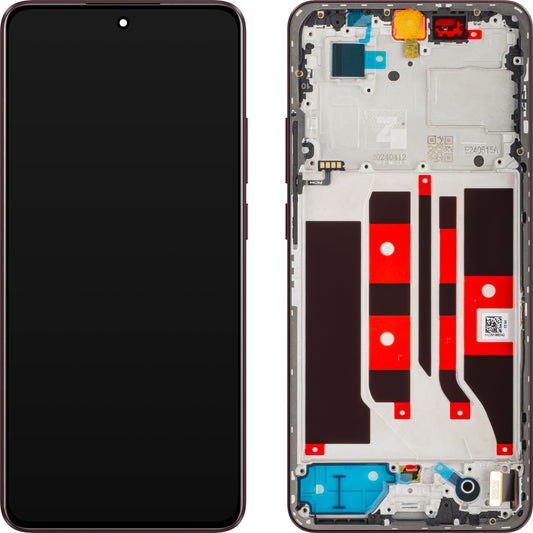 Display cu Touchscreen Oppo F25 Pro / Reno11 F, cu Rama, Visiniu (Claret), Service Pack 621029000177