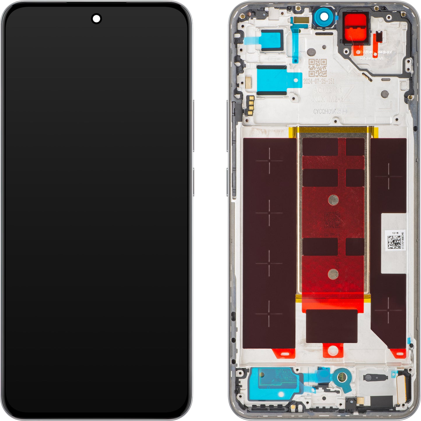 Display cu Touchscreen Oppo Reno12 Pro, cu Rama, Mov (Nebula Silver), Service Pack 621029000217
