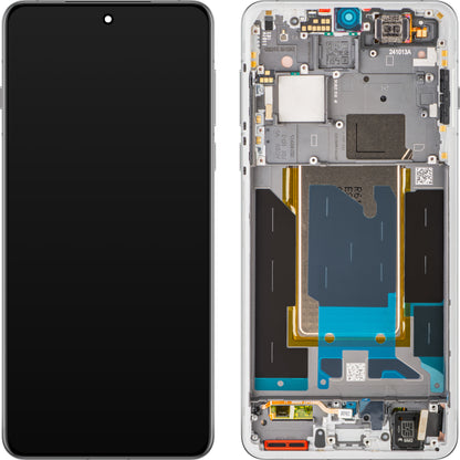 Display cu Touchscreen Oppo Find X8 Pro, cu Rama, Alb (Pearl White), Service Pack 621029000357