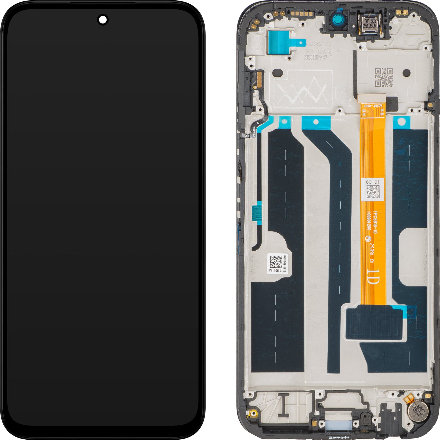 Display cu Touchscreen Oppo A6x 4G / A6t 4G / A6c, cu Rama, Negru, Service Pack 621029000765