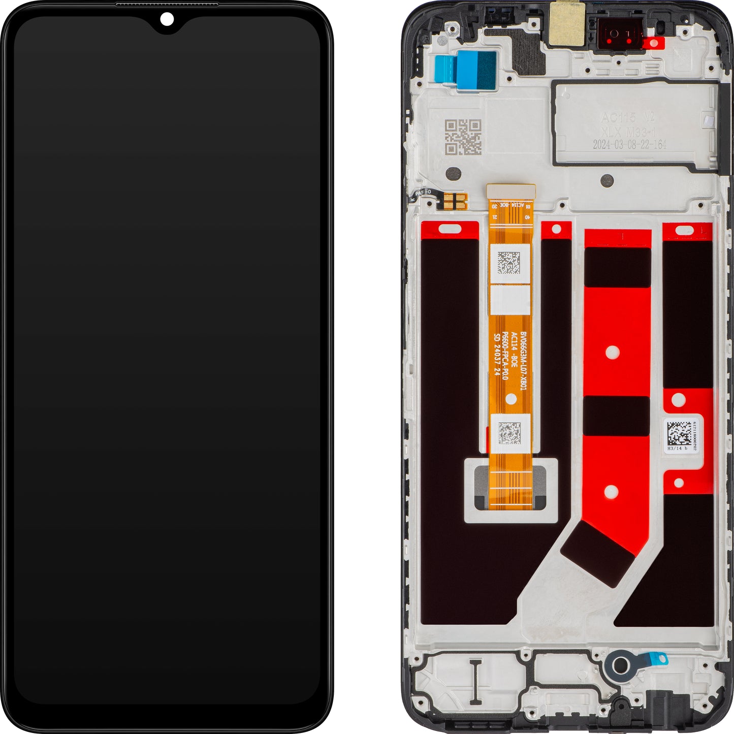 Display cu Touchscreen Oppo A18 / A38, cu Rama, Negru, Resigilat 621029000099