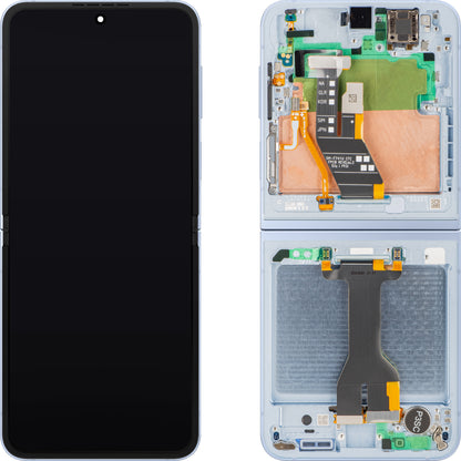 Display cu Touchscreen Samsung Galaxy Z Flip6 F741, cu Rama, Sub Inner, Albastru, Service Pack GH82-35014C
