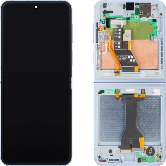 Display cu Touchscreen Samsung Galaxy Z Flip6 F741, cu Rama, Sub Inner, Albastru, Service Pack GH82-35014C