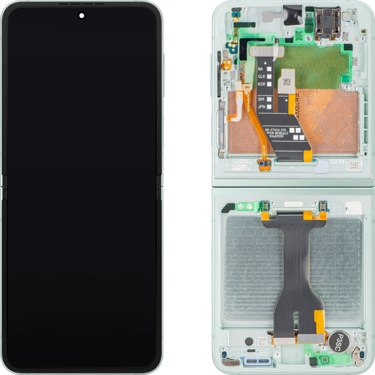 Display cu Touchscreen Samsung Galaxy Z Flip6 F741, cu Rama, Sub Inner, Verde (Mint), Service Pack GH82-35014D