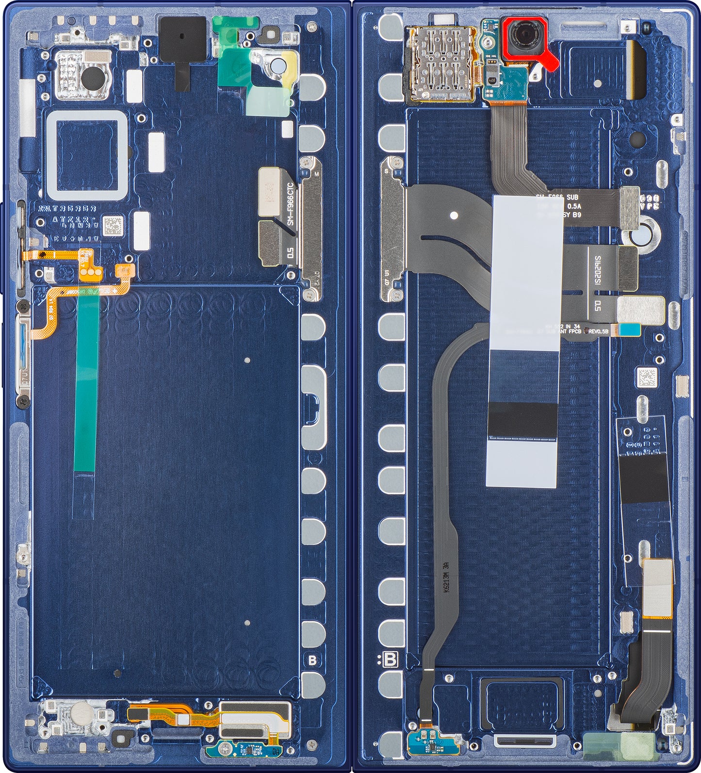 Display cu Touchscreen Samsung Galaxy Z Fold7 F966, cu Rama, Sub Inner, Albastru (Blue Shadow), Service Pack GH82-37548B