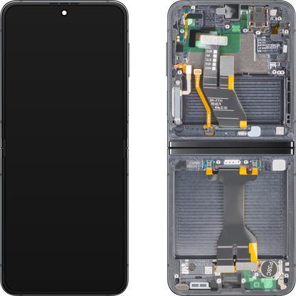 Display cu Touchscreen Samsung Galaxy Z Flip5 F731, cu Rama, Sub Inner, Gri (Graphite), Service Pack GH82-31827A