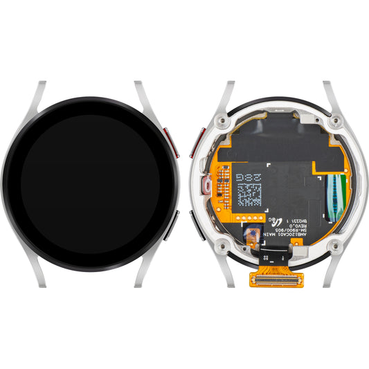 Display cu Touchscreen Samsung Galaxy Watch5 40mm, cu Rama, Versiune BT, Argintiu, Service Pack GH82-30040C