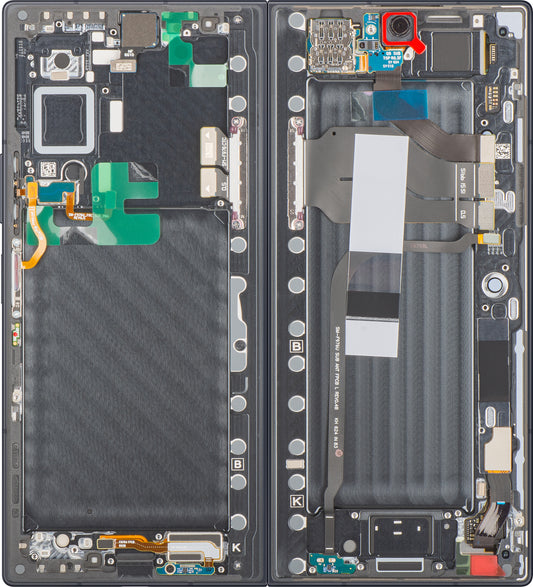 Display cu Touchscreen Samsung Galaxy Z Fold8 Ultra F976, cu Rama, Sub Inner, Negru (Graphite), Service Pack GH82-39805A
