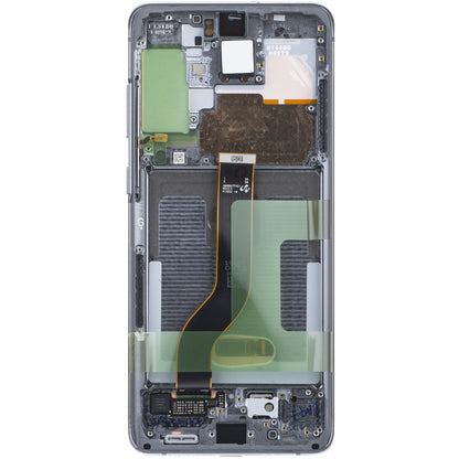 Display cu Touchscreen Samsung Galaxy S20 5G G981 / S20 G980, cu Rama, Negru (Cosmic Grey), Service Pack GH82-31432A