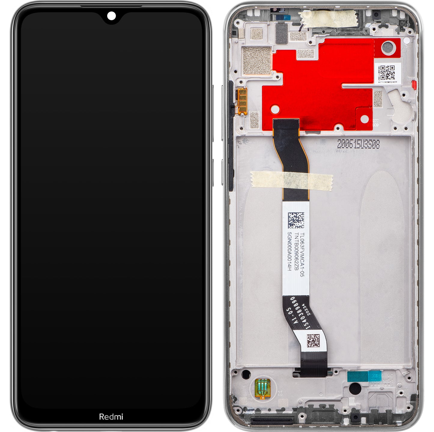 Display cu Touchscreen Xiaomi Redmi Note 8T, cu Rama, Argintiu (Moonlight White), Service Pack 5600020C3X00