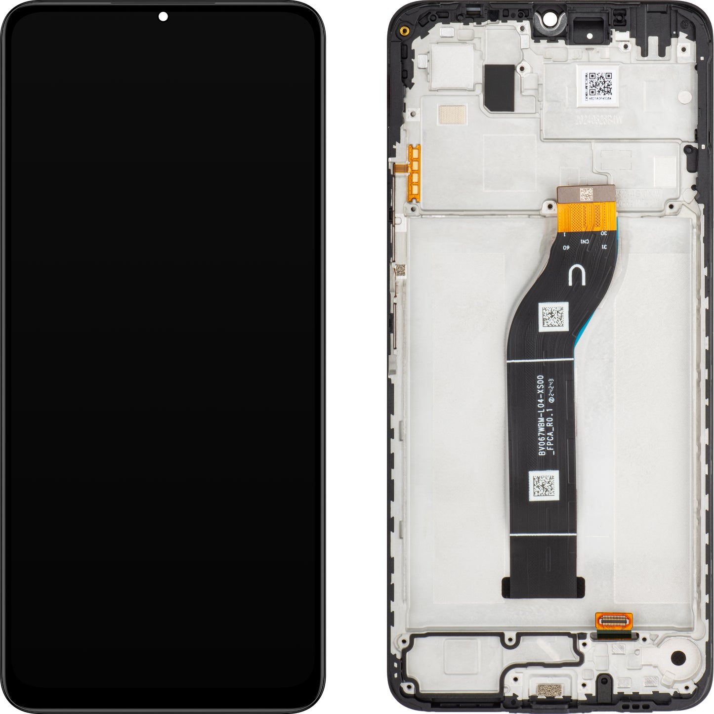 Wyświetlacz dotykowy Xiaomi Redmi Redmi 13C 5G / 13C / Poco C65, z ramką, czarny, Service Pack 560002C3UA00 