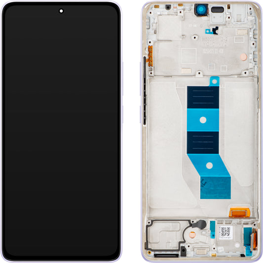 Display cu Touchscreen Xiaomi Redmi Note 14 5G, cu Rama, Mov (Lavender Purple), Service Pack 56001900O1700