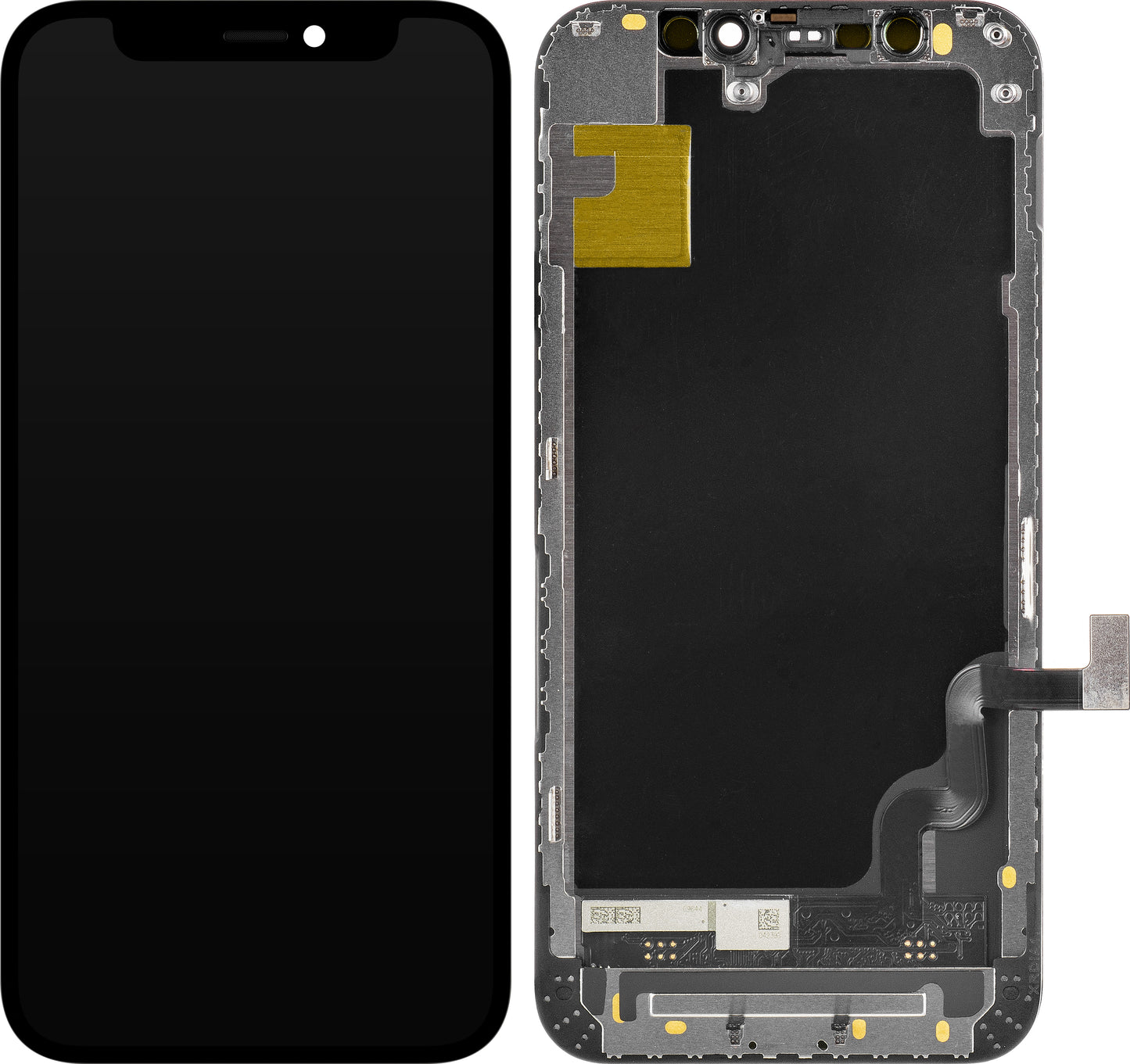 Display cu Touchscreen ZY pentru Apple iPhone 12 mini, cu Rama, Versiune LCD In-Cell, Negru