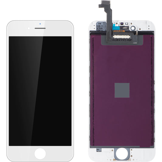 Display cu Touchscreen ZY pentru Apple iPhone 6, cu Rama, Premium Plus, Alb