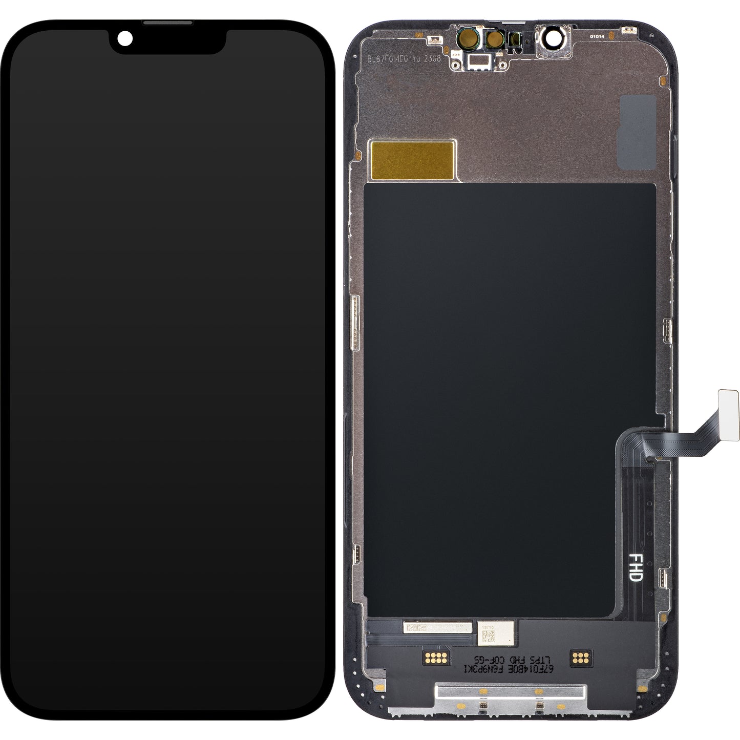 Display cu Touchscreen ZY pentru Apple iPhone 14 Plus, cu Rama, Versiune LCD In-Cell IC Movable, Negru