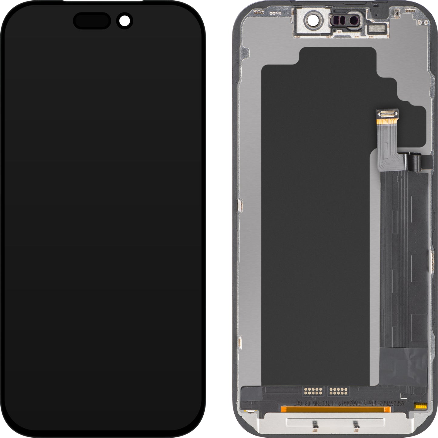 Display cu Touchscreen ZY pentru Apple iPhone 17 Pro, cu Rama, Versiune LCD In-Cell IC Movable, Negru