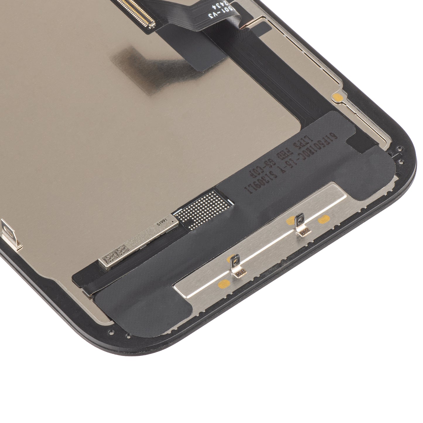 Display cu Touchscreen ZY pentru Apple iPhone 15, cu Rama, Versiune LCD In-Cell IC Movable, Negru