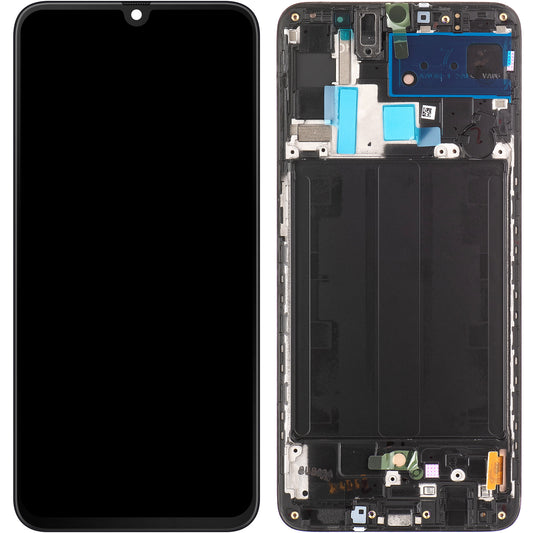 Display cu Touchscreen Samsung Galaxy A70 A705, cu Rama, Negru, Service Pack GH82-19747A