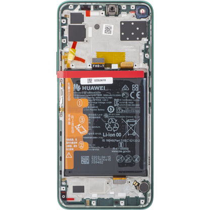 Wyświetlacz dotykowy Huawei P40 lite 5G, z ramką i baterią, Crush Green, Service Pack 02353SUP