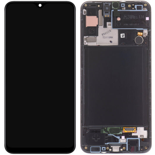 Display cu Touchscreen Samsung Galaxy A30s A307, cu Rama, Negru, Service Pack GH82-21190A