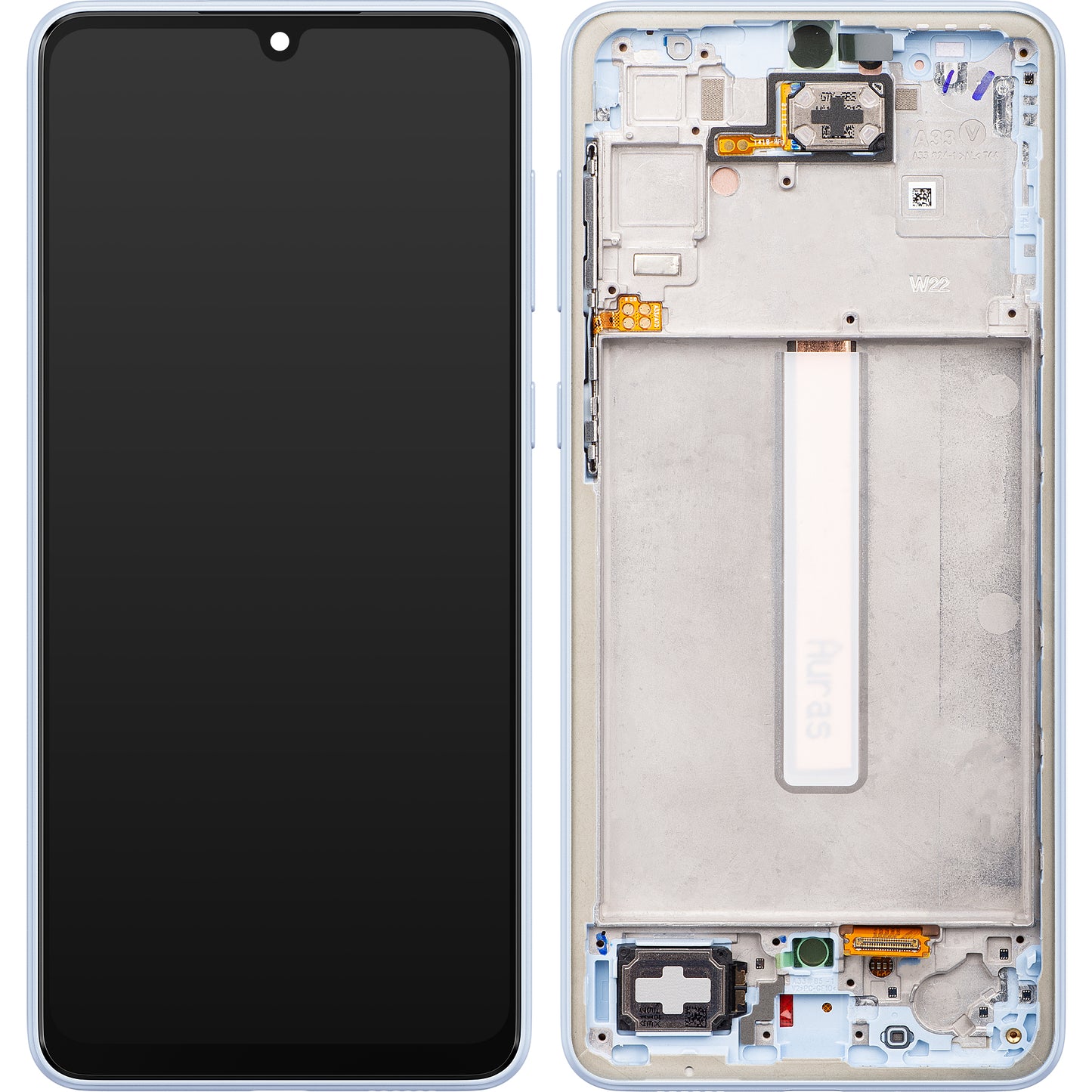 Display cu Touchscreen Samsung Galaxy A33 5G A336, cu Rama, Albastru, Service Pack GH82-28143C