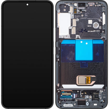 Display cu Touchscreen Samsung Galaxy S22 5G S901, cu Rama, Negru, Service Pack GH82-27521A