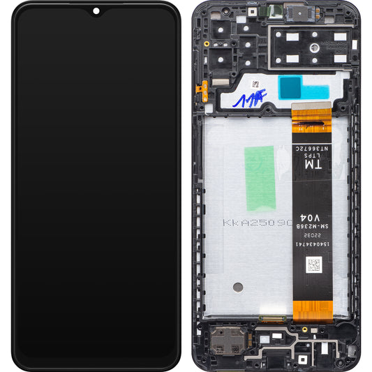 Wyświetlacz dotykowy Samsung Galaxy A13 A135, z ramką, czarny, Service Pack GH82-28508A