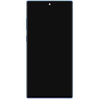 Display cu Touchscreen Samsung Galaxy Note 10+ N975, cu Rama, Albastru, Service Pack GH82-20838D