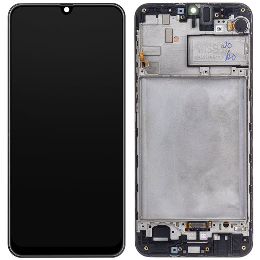 Display cu Touchscreen Samsung Galaxy M30s M307, cu Rama, Negru, Service Pack GH82-21265A