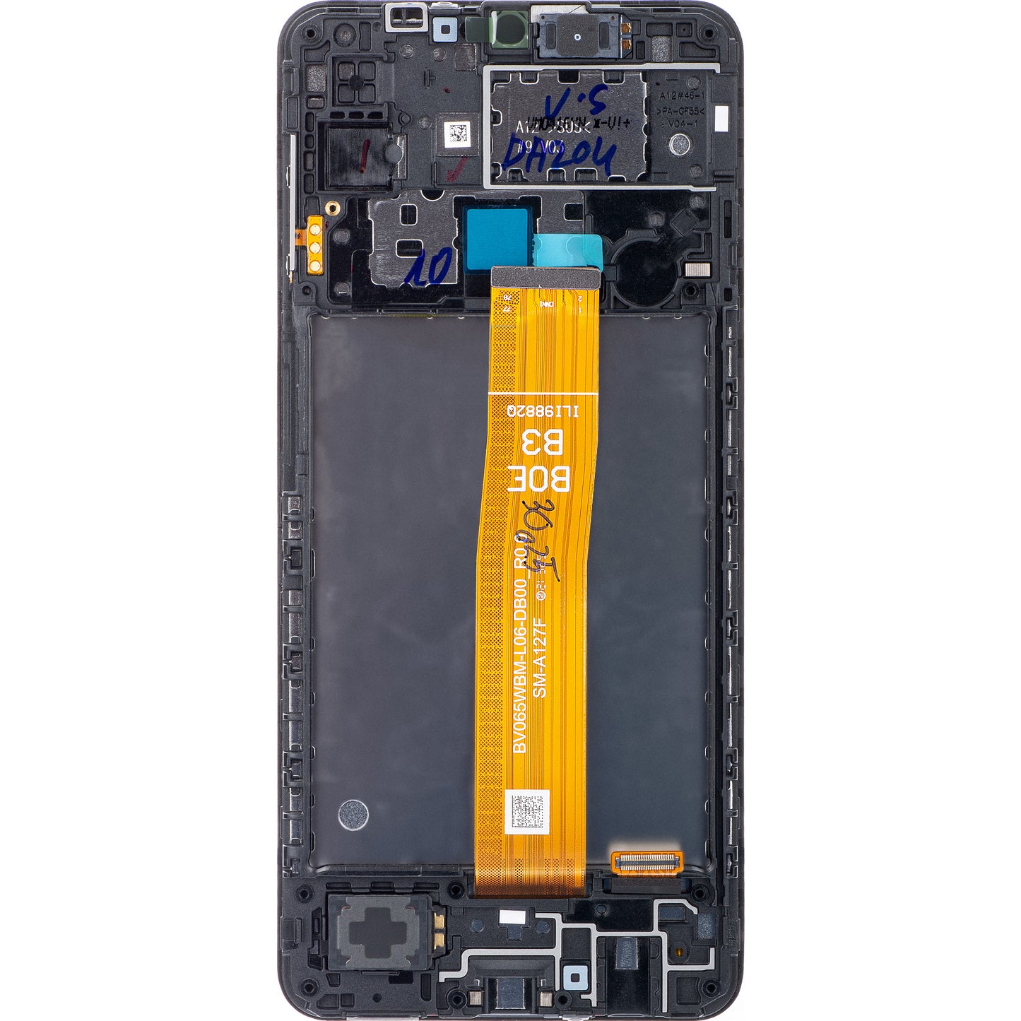 Display cu Touchscreen Samsung Galaxy A12 Nacho A127, cu Rama, Negru, Service Pack GH82-26486A