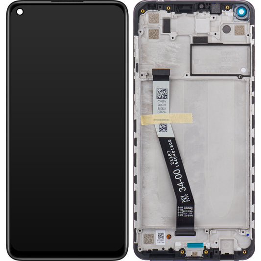 Wyświetlacz dotykowy Xiaomi Redmi Note 9, z ramką, czarny, Service Pack 560003J15S00