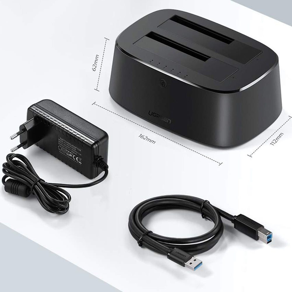 Docking Station UGREEN CM198 (50857) pentru HDD / SSD SATA 2.5inch / 3.5inch, Negru