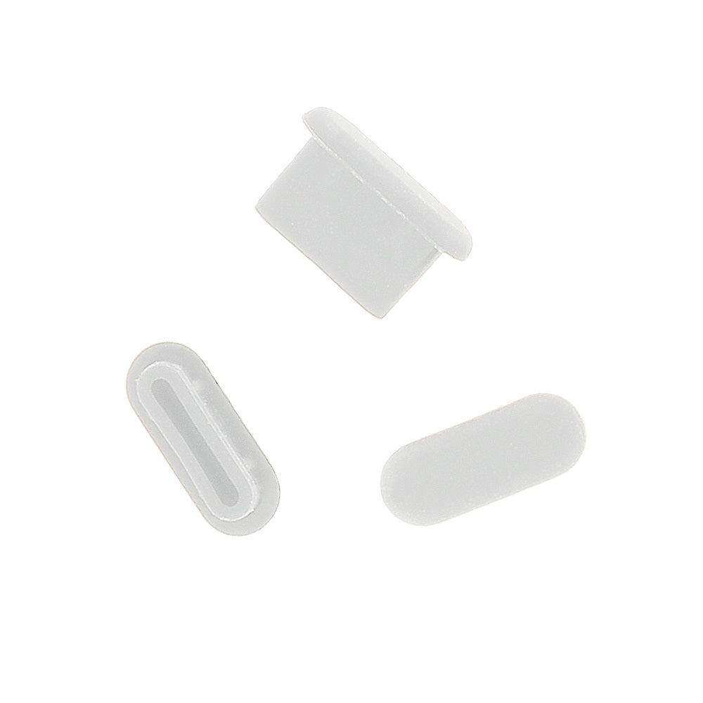 Dop Anti Praf Port Telefon OEM, USB-C, Set 10 bucati, Alb